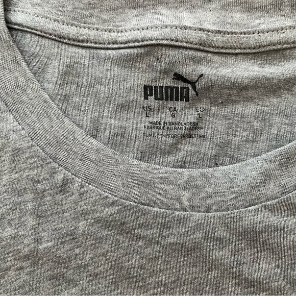 NWT Mens Heather Gray Puma Dip Tee (L) - Picture 4 of 6